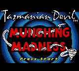 Tazmanian Devil - Munching Madness (USA) (En,Fr,De,Es,It) Title Screen